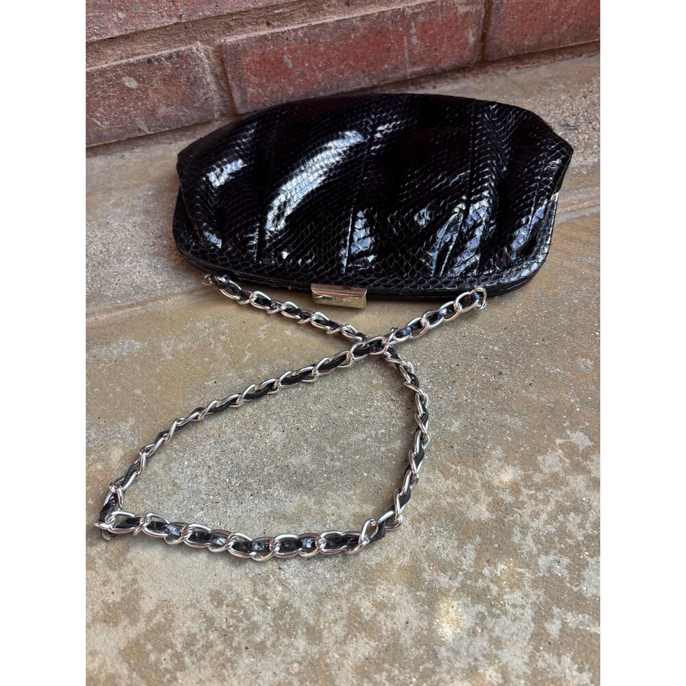 Etienne Aigner Black Snakeskin Purse